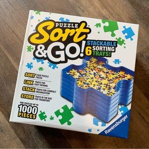 Ravensburger sort and go stackable sorting puzzle trays